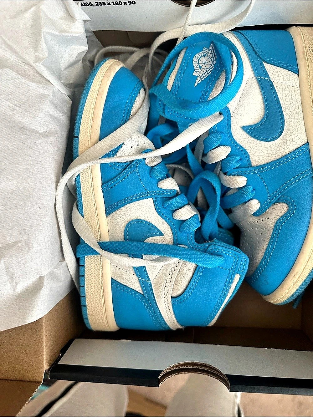 Jordan Air Jordan 1 Retro High OG UNC Reimagined (TD) Air ) Sneakers Blue &